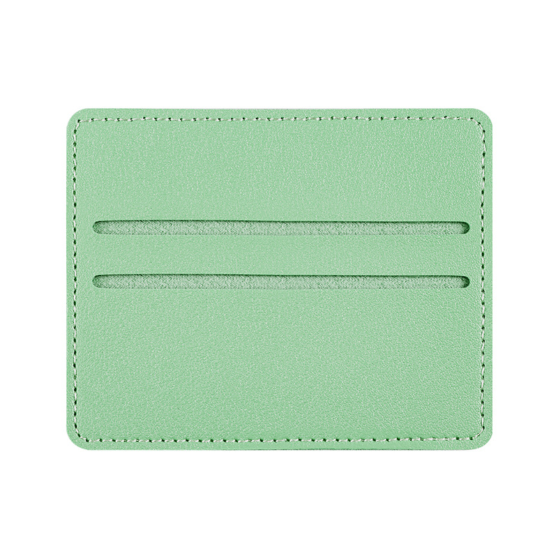 Fábrica de bolsas de tarjetas pu piel personalizada bolsas de tarjetas creativas logotipo publicitario impreso simple mini porta tarjetas de visita delgadas