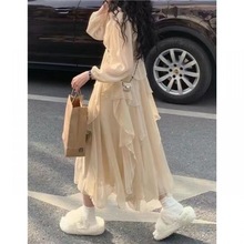 仙森系连衣裙套装女2022年夏季新款气质裙柔风长裙子厂家批发跨境