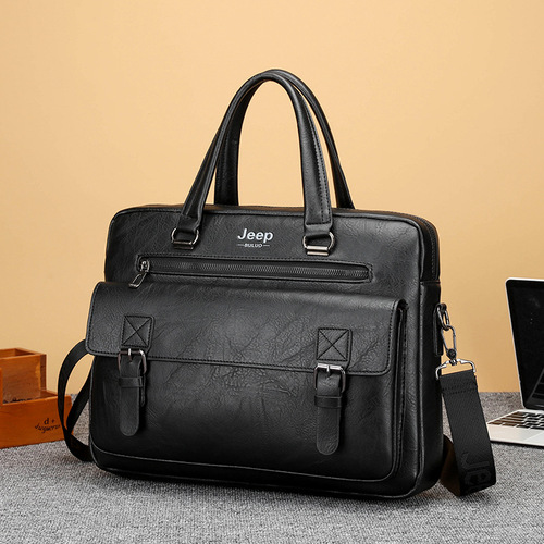 Cross-border new vintage men's briefcase shoulder tote business backpack large-capacity laptop bag shoulder crossbody bag