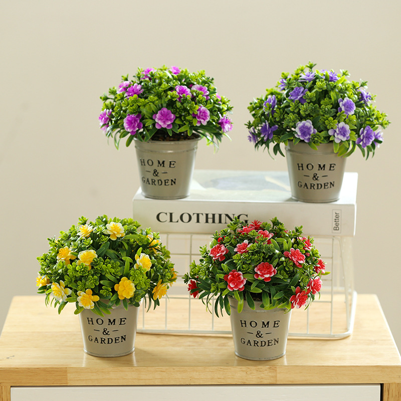 Nueva planta verde artificial Bola de paja bonsai flor artificial bonsai suministro directo de fábrica decoración de interior decoración entrega de una sola pieza