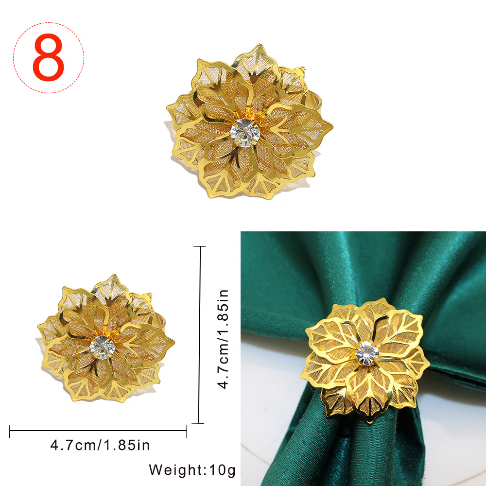 17g Weight Napkin ring Kitchen and drinking utensils 1 Piece Quantity Daily Occasion Metal Material Geometric Pattern Casual Style Casual Geometric Metal Napkin Ring 1 Piece 7