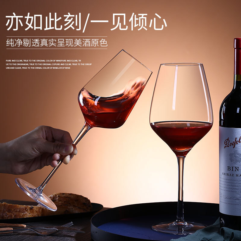 Tazas de vidrio creativas de vidrio casero sin plomo cristal tazas de vino europeas logotipo tazas de cóctel