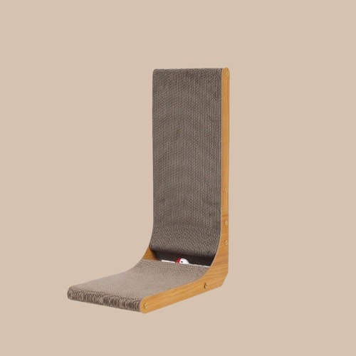 Manufacturer produces L-shaped vertical cat scratching board against the corner, corrugated paper cat scratching board toy, replaceable core, wear-resistant and scratch-resistant