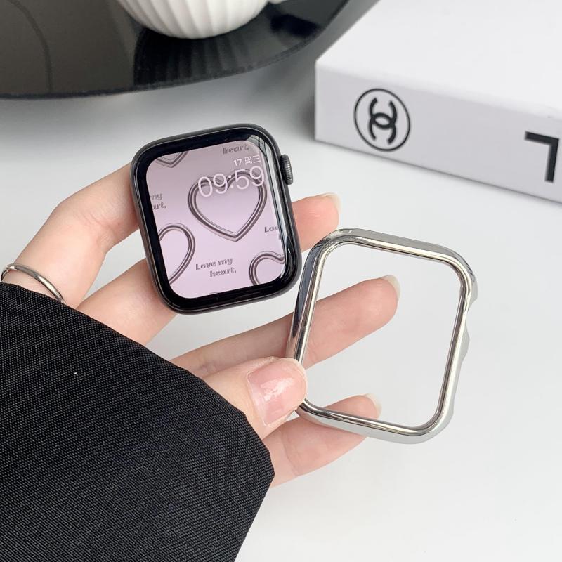 Suitable for applewatch Apple Watch s10 Electroplated Border Protective Cover iwatch98765 Generation SE Case Suitable for applewatch Apple Watch s10 Electroplated Border Protective Cover iwatch98765 Generation SE Case