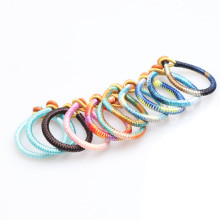 钥匙扣五彩色编织金刚结指环扣diy车包挂吊坠手链项链饰品配件