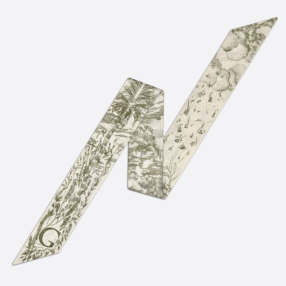 20g Weight Silk Scarf Classification Daily Occasion Silk Material Letter Pattern All Seasons Season Women'S Gender Printing Design Fashion Style Women's Fashion Letter Silk Printing Silk Scarves 11