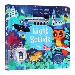 Usborne Night Sounds English original picture book wonderful touch sound book listen to the sound of the Night