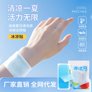 Wholesale Gel Ice Patch, Factory Direct Sales, Cross-Border Cooling Patch, Military Training Heatstroke Prevention Cold Compress Patch, Cooling Patch to Reduce Fever