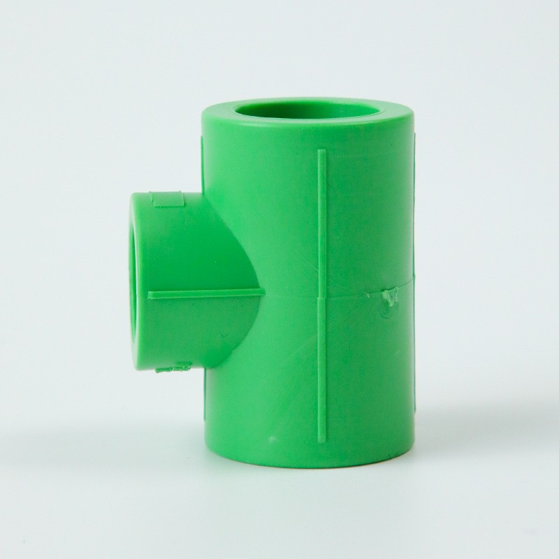 PPR tubería de suministro de agua accesorios de fusión en caliente conector nuevo material igual diámetro reducción tee plomería accesorios de tubería fábrica de tuberías al por mayor
