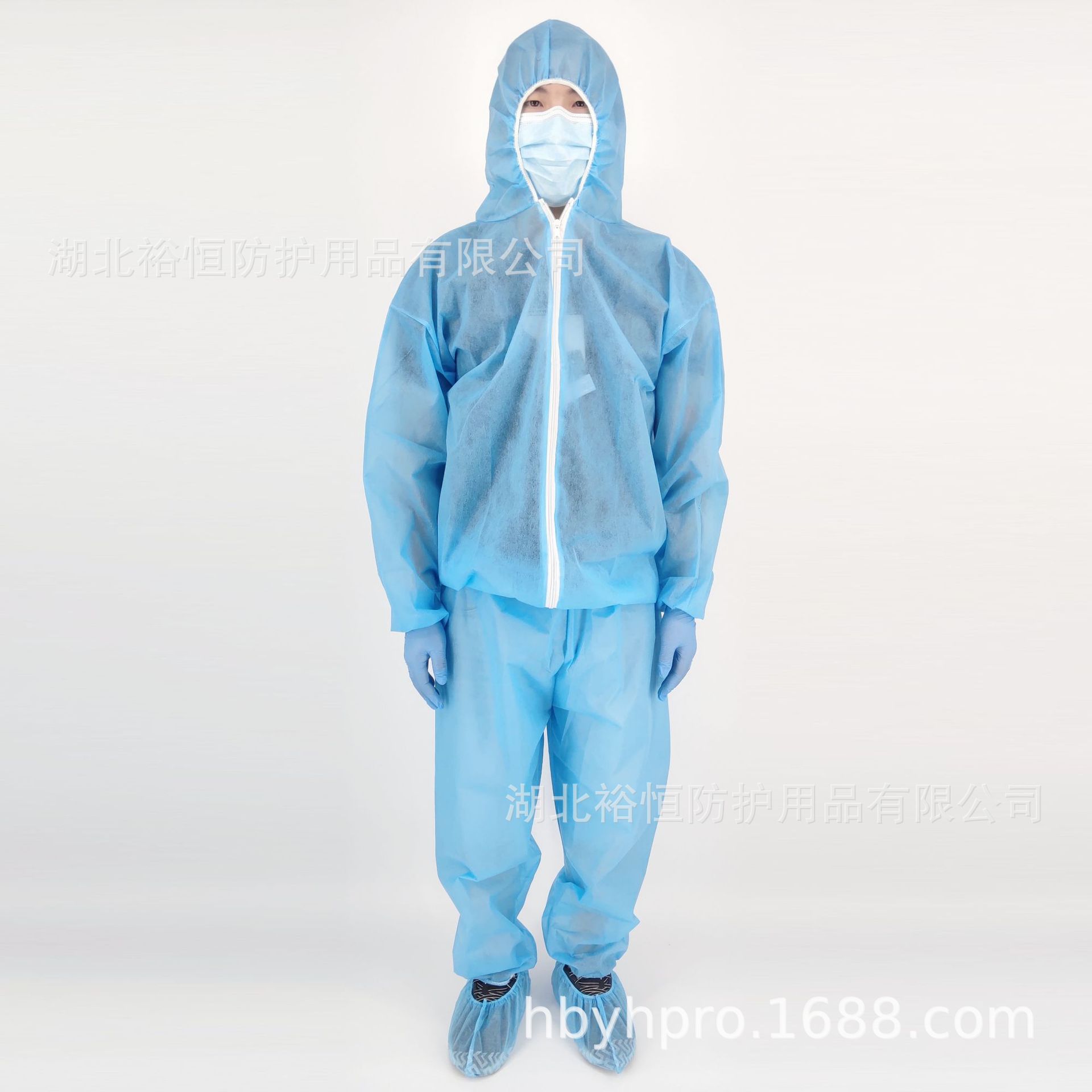 工厂直销一次性分体式无纺布防护衣套装工作服防尘带帽隔离服