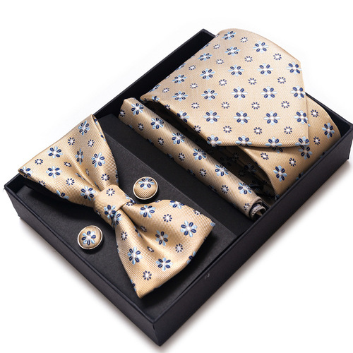 Cross-border best-selling 5-piece set business suit tie 8CM men's tie tie set gift box factory wholesale