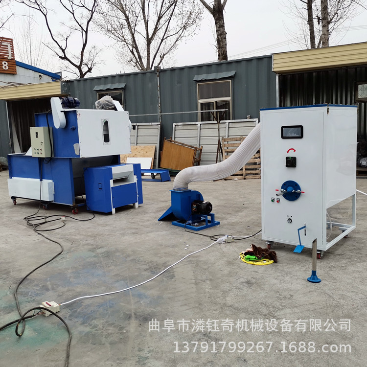 Sofá perezoso almohada máquina de llenado de algodón de fibra química algodón perla abridor de algodón de perla hogar textil almohada núcleo algodón