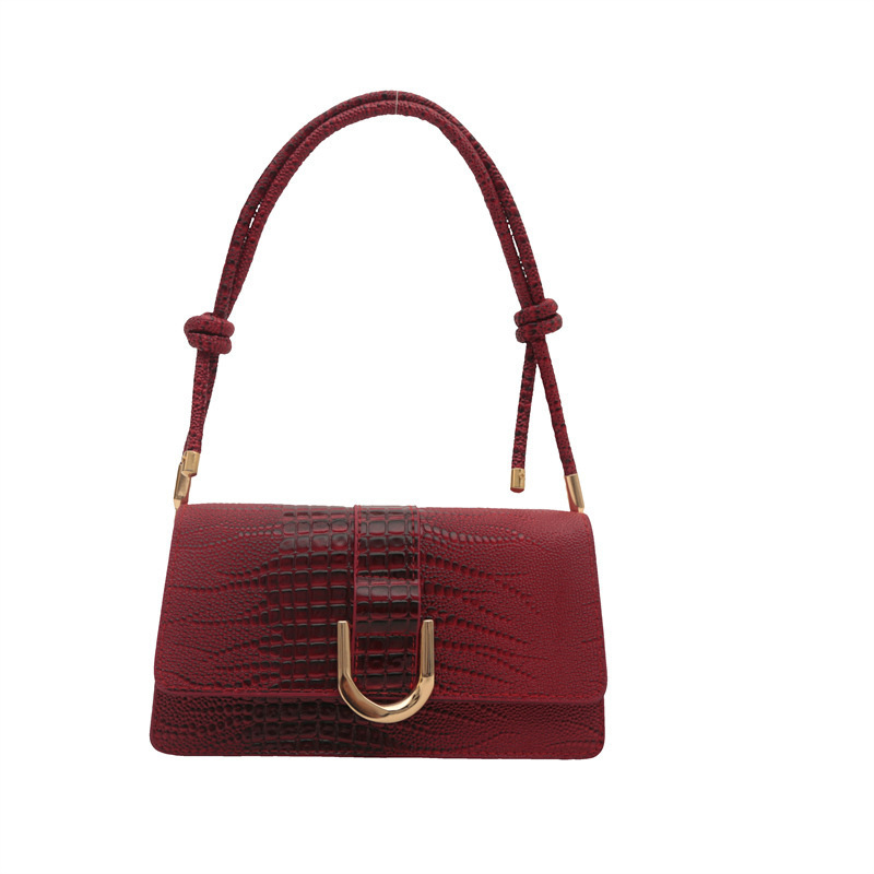 Pop Stone Pattern Casual 2024 color retro nuevo estilo de moda extranjero hombro bajo la axila bolsa pequeña para mujeres