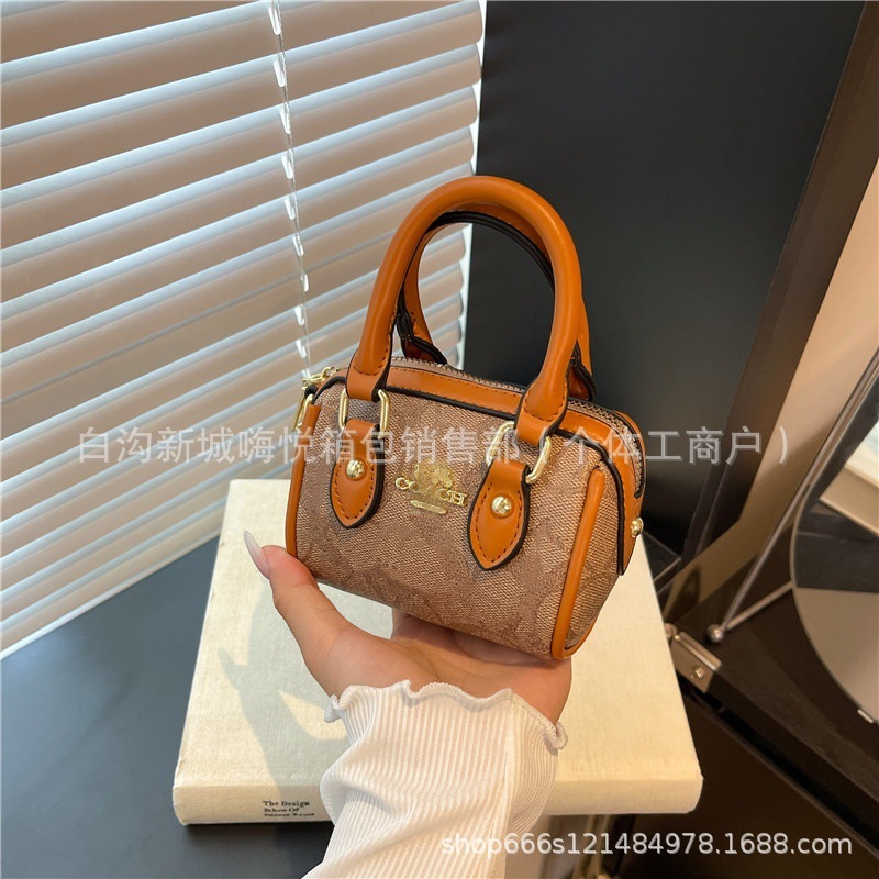蔻家手提包女新款高级印花枕头包跨境外贸零钱包迷你包包批发|undefined
