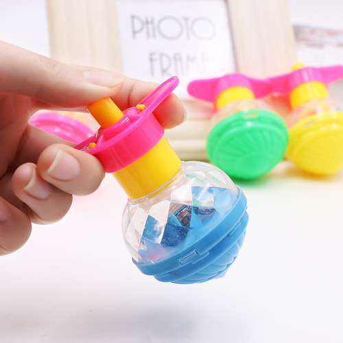 Creative children's flash rotating top luminous speed top with transmitter nostalgic student gift small toy