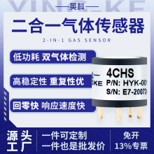英科电化学硫化氢H2S一氧化碳CO二合一双气气体传感器