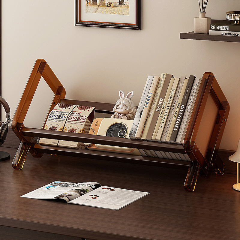Desktop Bookshelf Storage Rack for Children, Small Simple Storage Stand for Windowsill or Desk