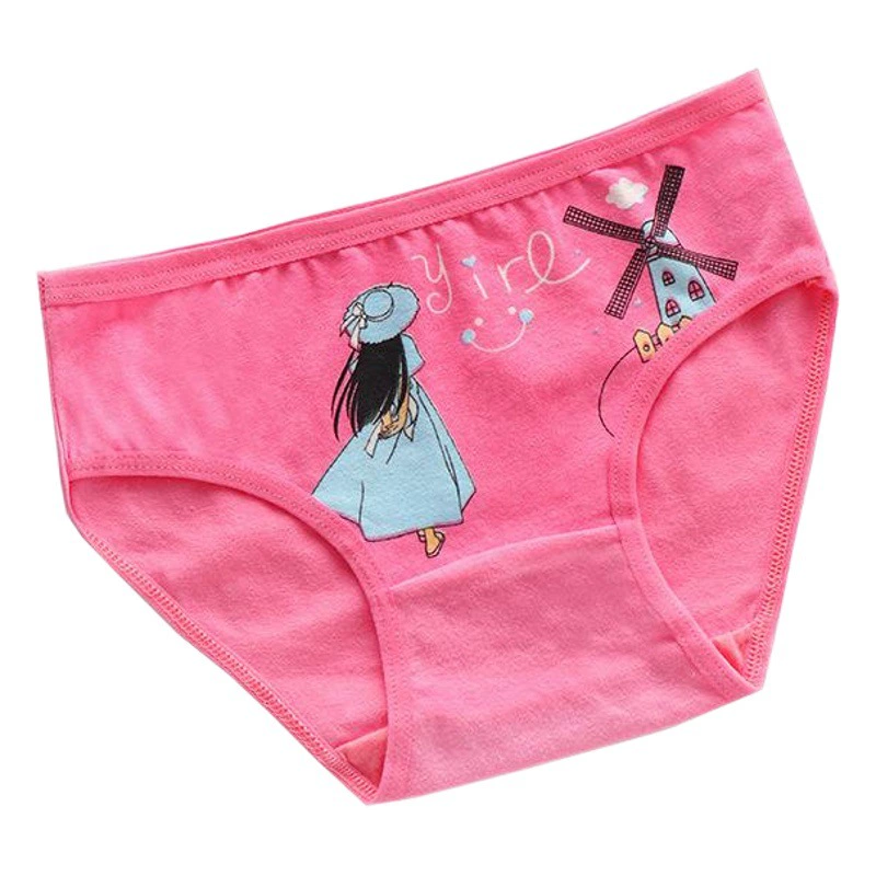 Детское нижнее белье Треугольное хлопковое нижнее белье для девочек Хлопковый треугольник для девочек начальной школы Мультяшный треугольник Детское нижнее белье