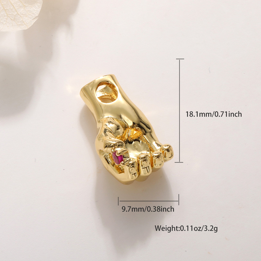 3g Weight Pendant Jewelry Making Type No Chain Chain Material 1 Piece Quantity Daily Occasion Copper Material Hand, Gesture, Antlers Pattern All Seasons Season Unisex Gender Polished Finish Enamel, Plating Design Cute, Vintage Style Style 1 Piece Copper Hand Gesture Antlers Polished Pendant 25