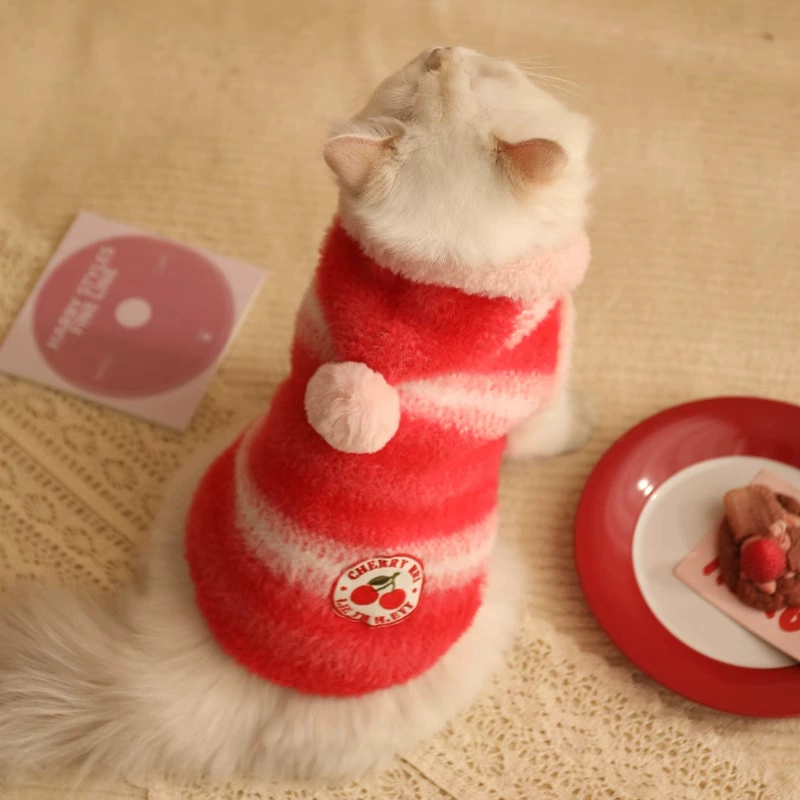 Кошачий имитационный норковый шерсть с капюшоном, домашняя одежда, Гарфилд, зимняя одежда, чтобы предотвратить выпадение волос, осенняя одежда для молодых кошек осенью и зимой