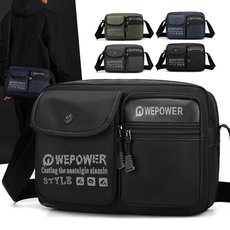 WEPOWER nueva moda multi-bolso de hombro casual bolso de bolsillo multi-bolso de viaje de viaje de viaje ultra ligero bolso de tramo inclinado