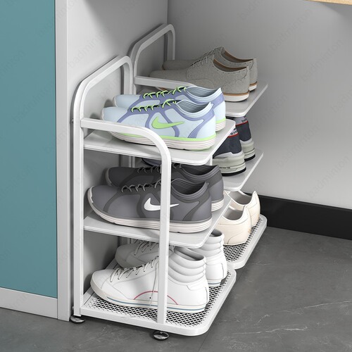 Wholesale shoe rack small narrow door simple economical shoe rack for home saves space multi-layer dust-proof iron wire shelf