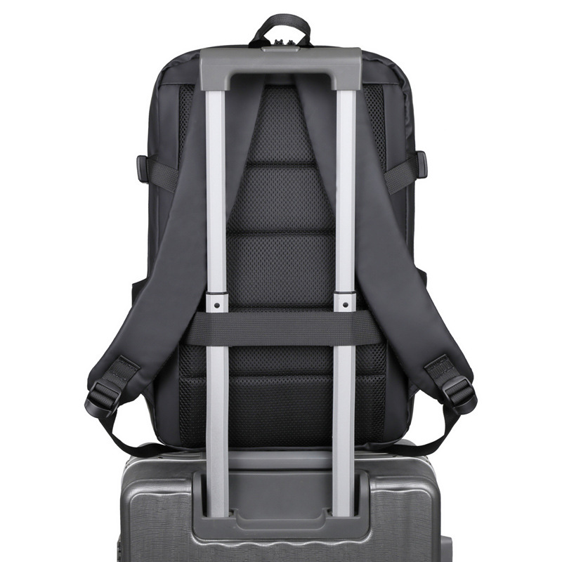 2024 nueva mochila de computadora de viaje de negocios para hombres de gran capacidad, bolsa de baloncesto simple y versátil, mochila de reducción de carga, marea