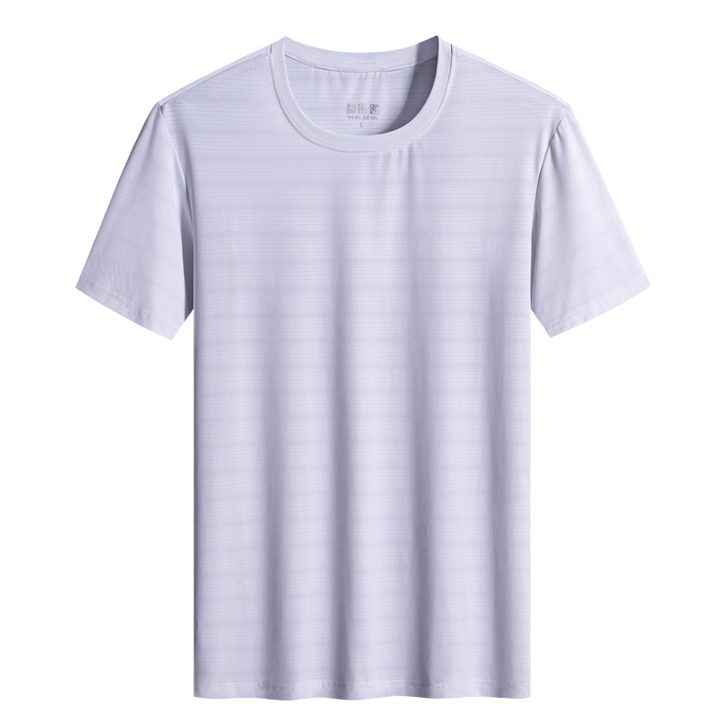 Secado rápido de seda de hielo de manga corta Camiseta de los hombres 2023 verano fresco ropa transpirable ropa deportiva casual al aire libre más el tamaño de la ropa de los hombres