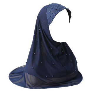 Amazon AliExpress Export Double-layer Mesh Nail Beads Arab Turban Fashion Hat H078
