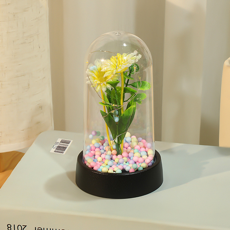 ロマンチックなバレンタインデー520告白プレゼント誕生日プレゼントシミュレーション花led発光蝶金箔花飾り|undefined