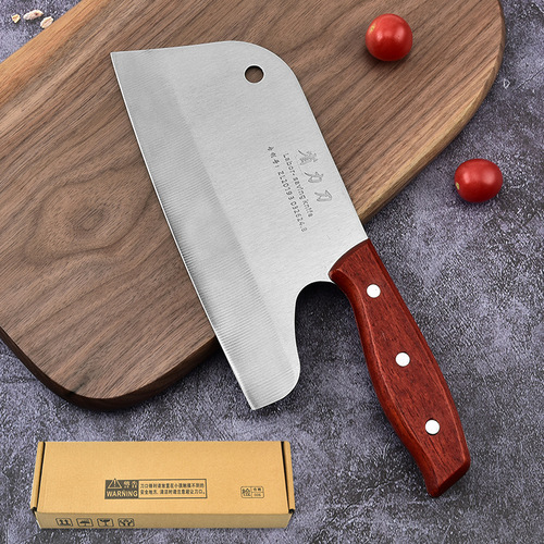 至尊红木柄省力切肉菜刀锋利不锈钢家用厨房刀具厨师用刀批发
