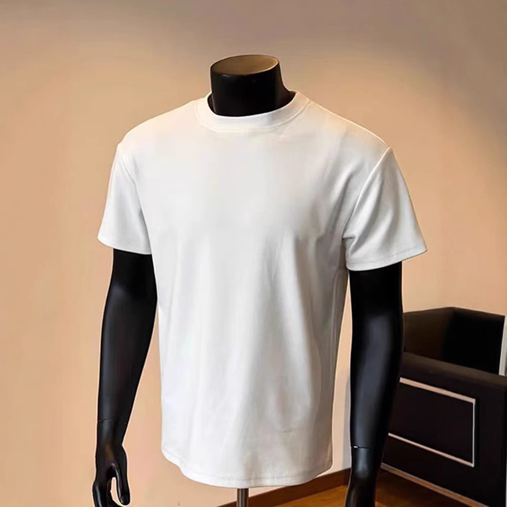 Cotton colored base body-friendly solid short sleeve T-shirt