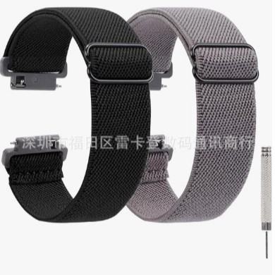 Suitable for Garmin Huawei Watch Gt5 Watch Strap with Figure-Eight Buckle Elastic Nylon Strap 18mm