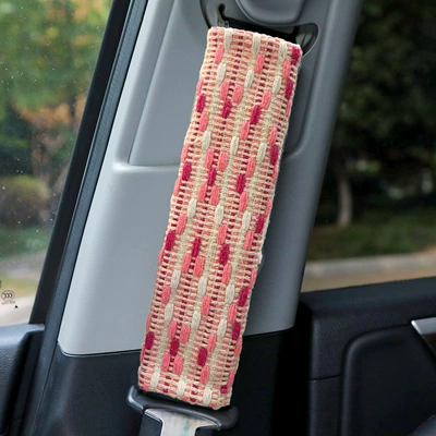 Seat Belt Protective Cover Anti-Stranglehold – Seat belt shoulder pad - one-pink-textured-shoulder-pad