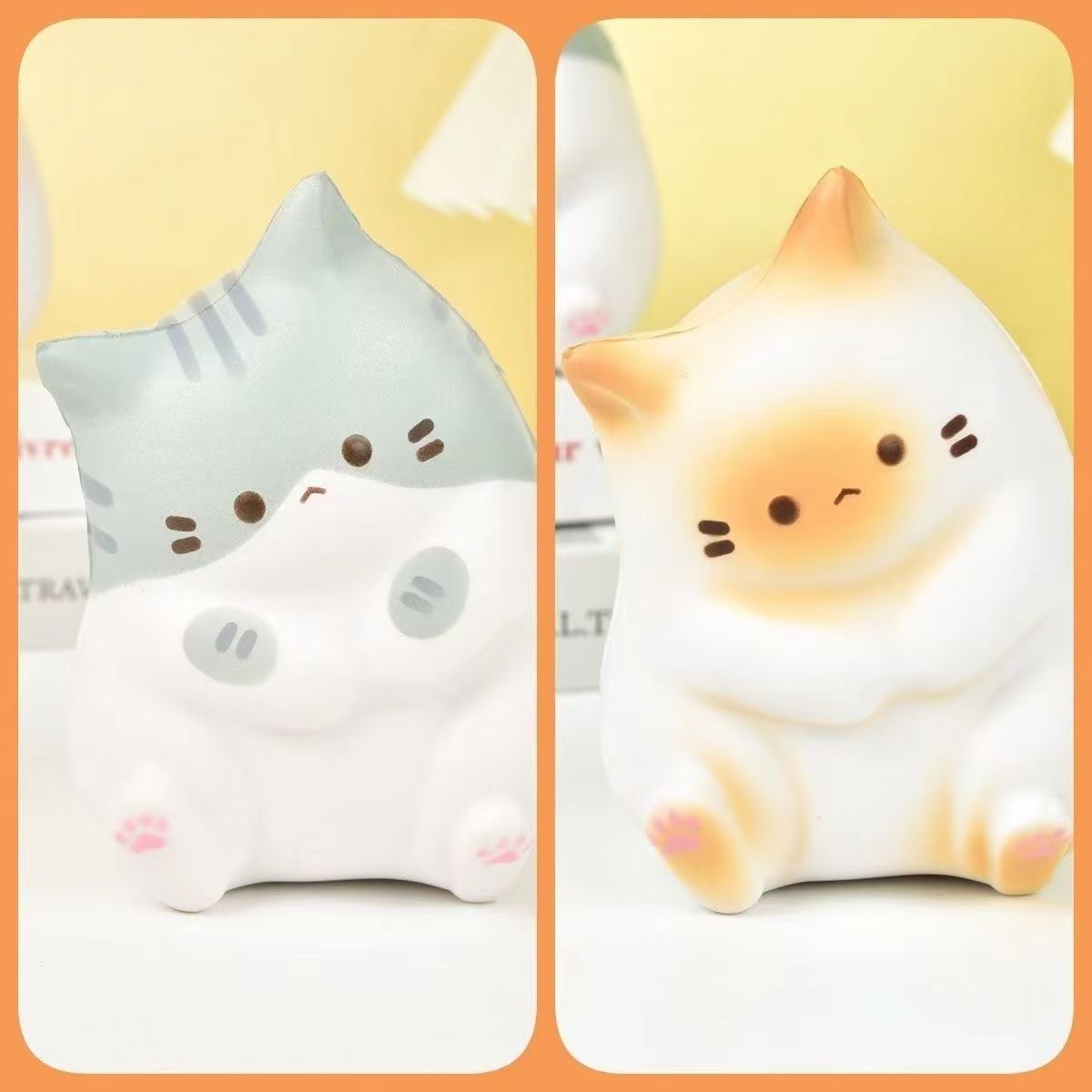 고양이 말랑이 스퀴시 스트레스 해소 책상 장식 소품