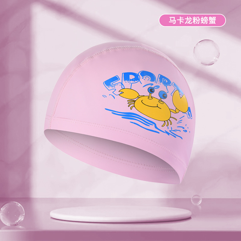 Gorro de natación para niños de dibujos animados lindo de estilo explosivo, protección auditiva impermeable cómoda, equipo de natación sin cabeza, gorro de natación profesional al por mayor