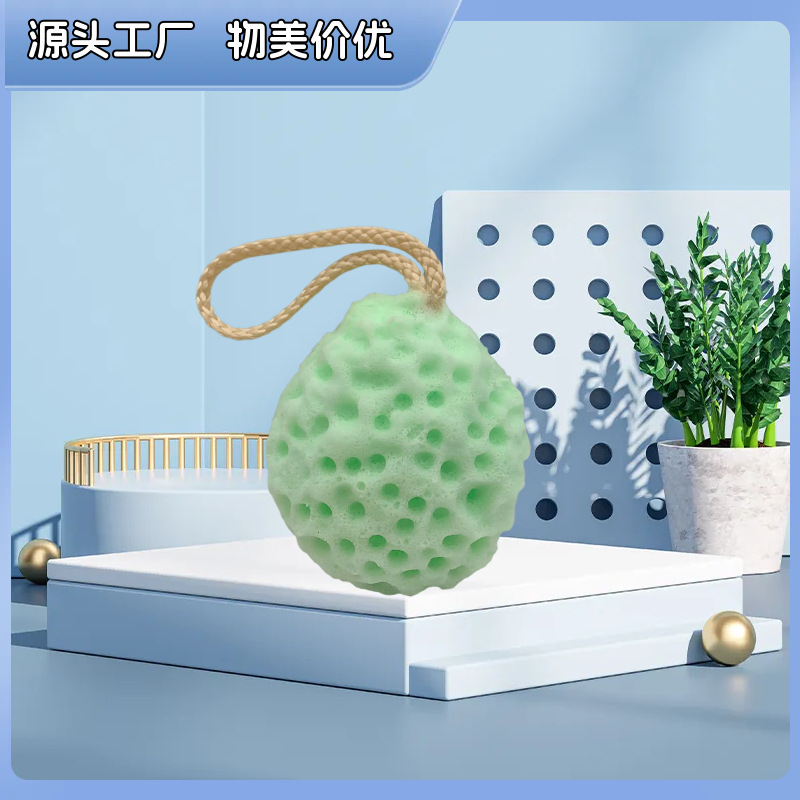 Esponja de baño grande estilo japonés con forma de panal, esponja súper suave, esponja de baño bonita para niños, esponja exfoliante agradable para la piel.