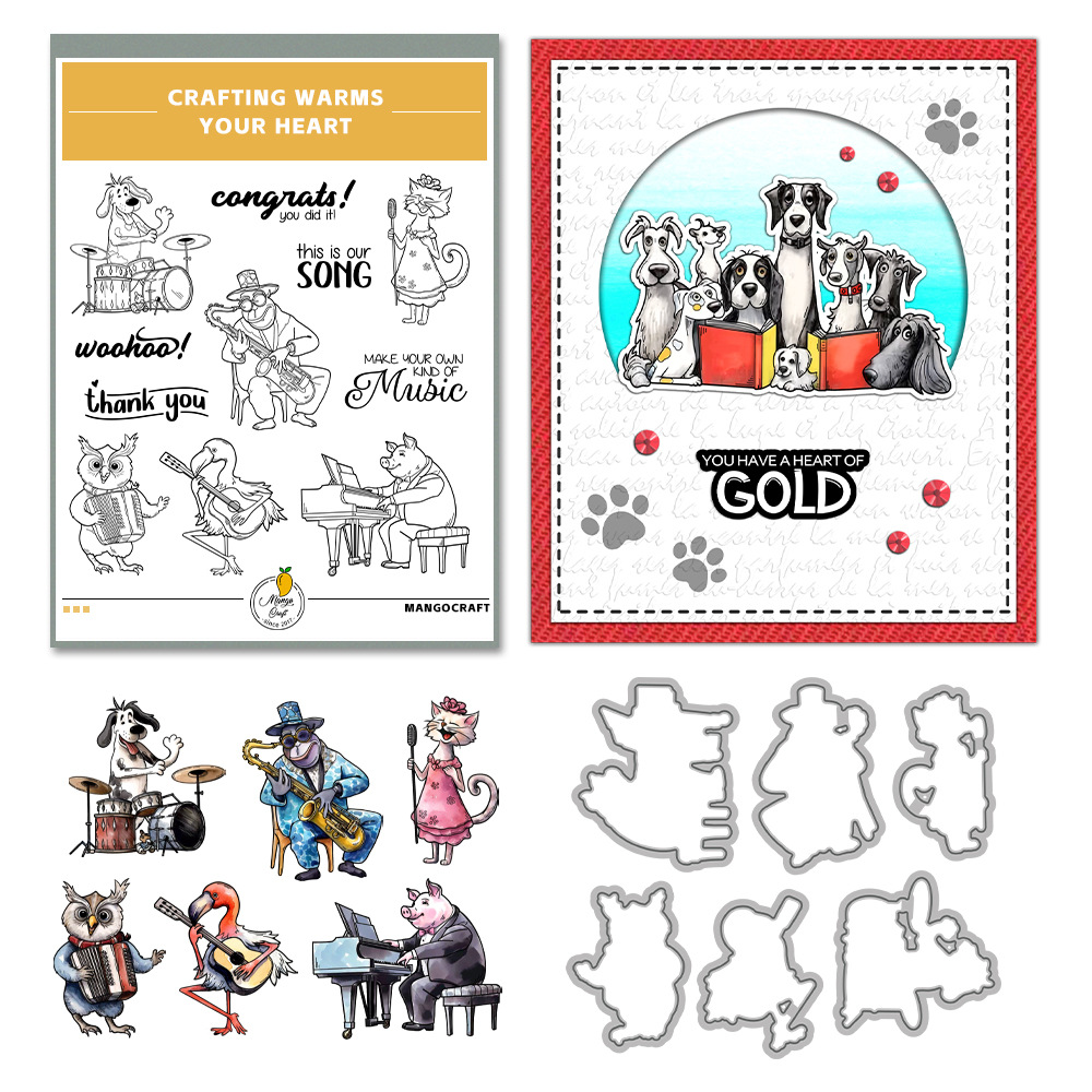 Transparent silicone seal, postcard, stamps, set, new collection, handmade