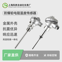 耐高温pt100铠装温度传感器 带接线盒一体化温度变送器4-20ma批发