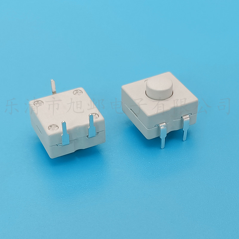 耐高温按钮开关12*12mm两开一关 耐温阻燃手电筒按键开关