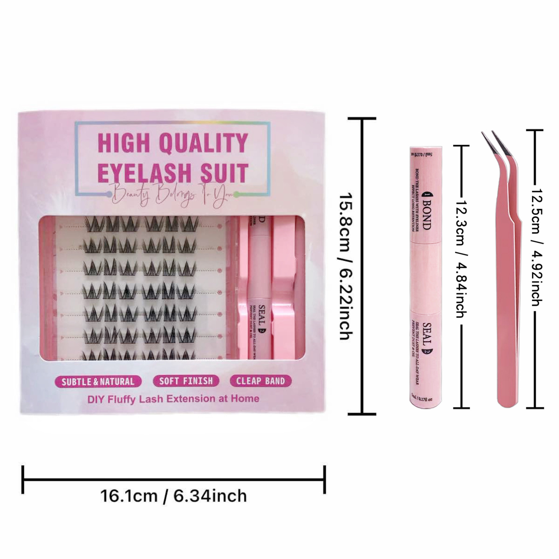 Conjunto de pestañas falsas transfronterizas, pestañas falsas de gato dulce de gran capacidad, ojos de gato dulces, japoneses naturales, lindos.