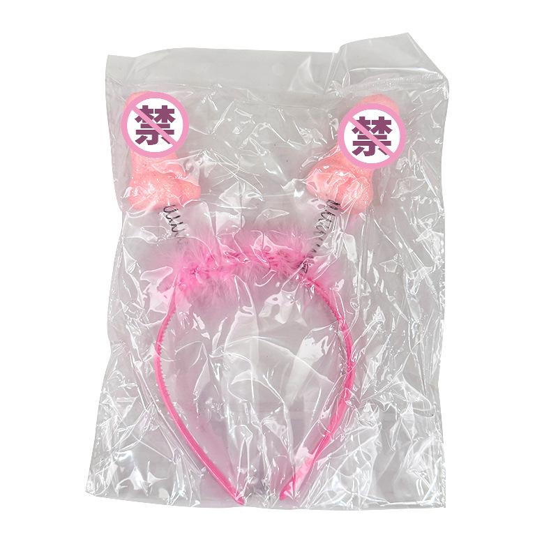 Fábrica directa de fiestas de San Valentín de Europa y Estados Unidos impresión de polvo flash plumas de pájaro amor botón cabello rosa