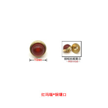OQ5M批发手捻小葫芦镶口 把玩铜帽盖配饰无龙头胡芦配件镶嵌盖子