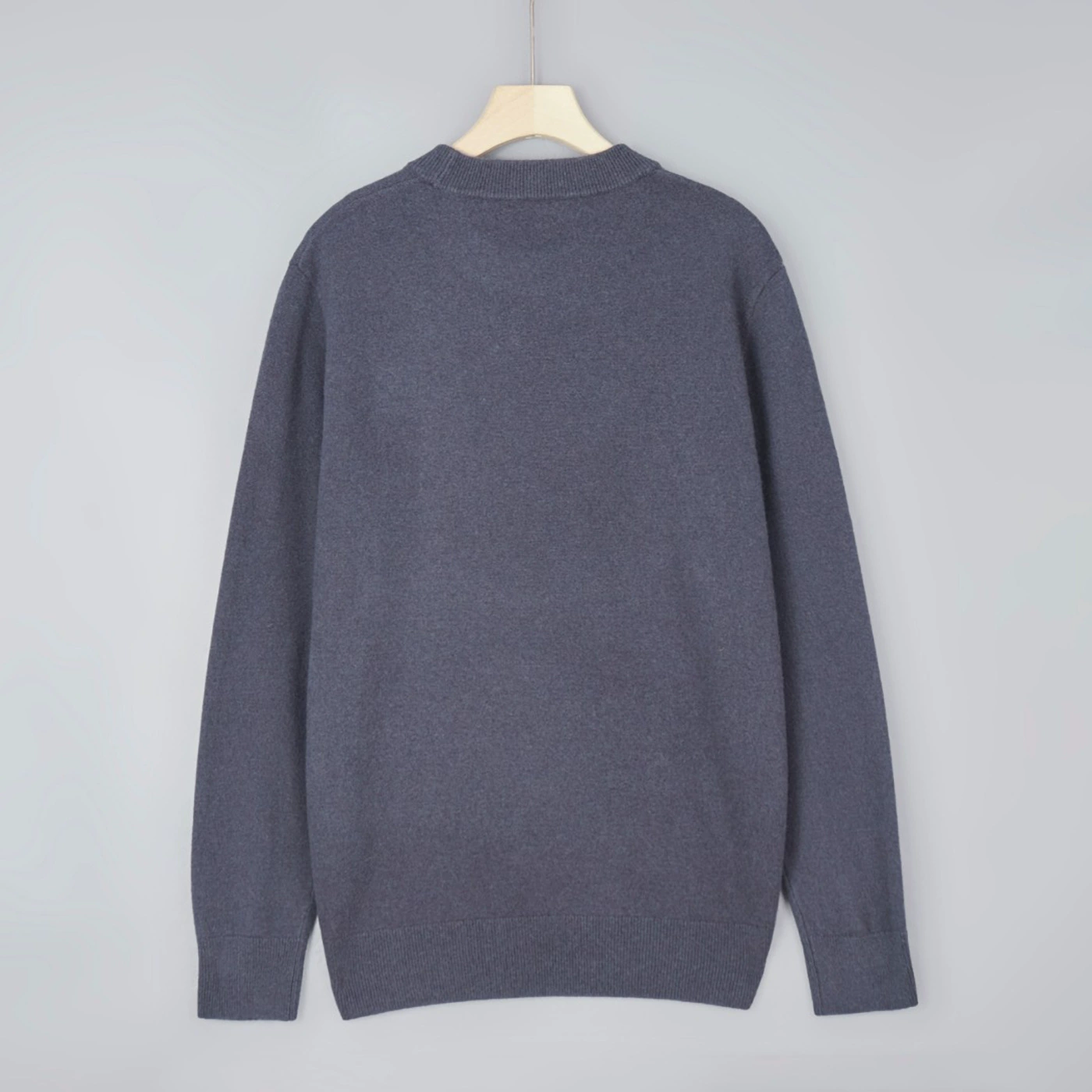 2025 basic men’s flat thickened pure cashmere sweater