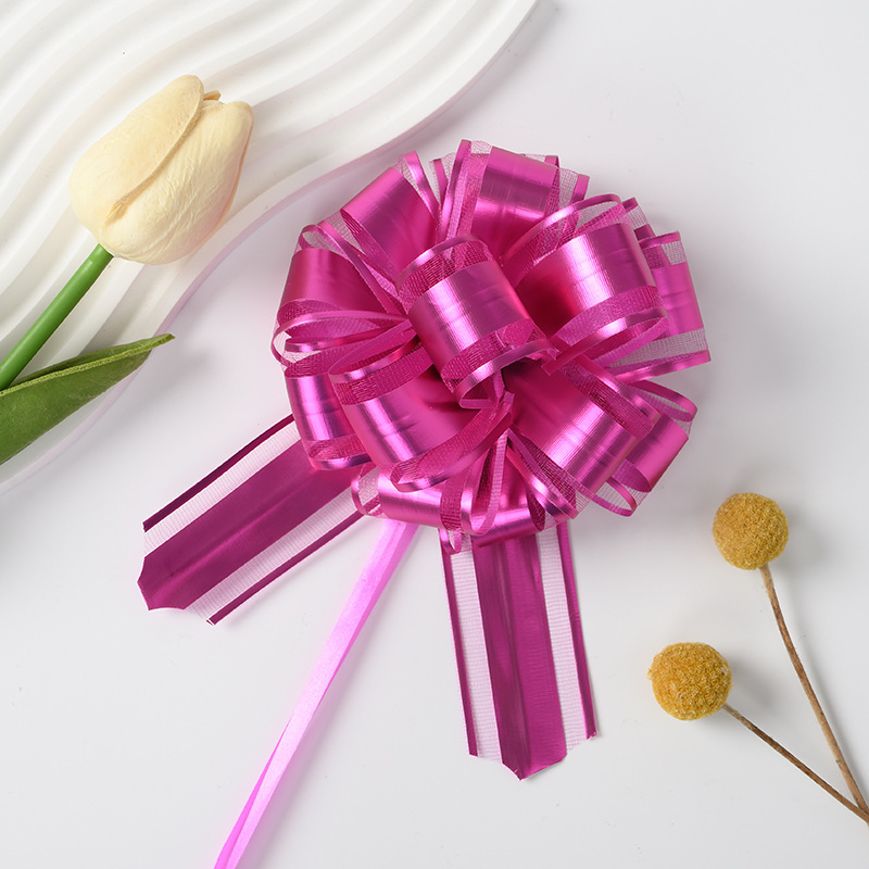 Comercio exterior transfronterizo 30 tamaño medio mate color metálico ajuste de nieve bola de flores regalo de Navidad embalaje de flores tiradas cinta de color