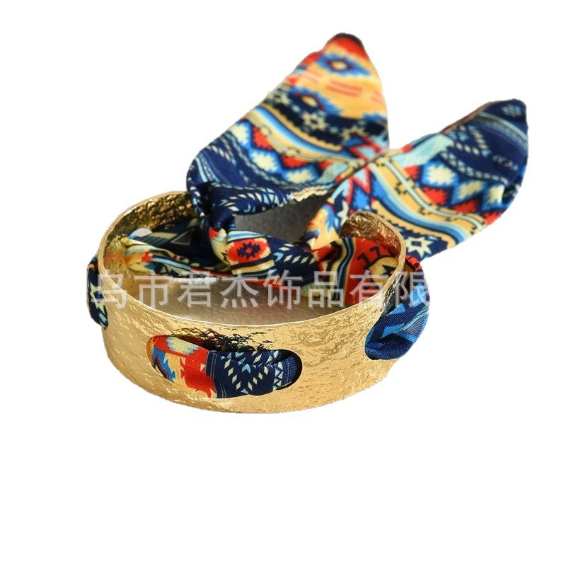 Retro beach golden fashionable women's bracelet, design jewelry, trend of season