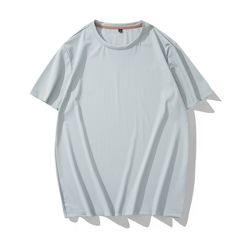 Summer Men's Short-sleeved T-shirt Breathable Lightweight Quick-drying Clothes 2025 New Ice Silk Mesh Men's Half-sleeved plus size Summer Men's Short-sleeved T-shirt Breathable Lightweight Quick-drying Clothes 2025 New Ice Silk Mesh Men's Half-sleeved plus size