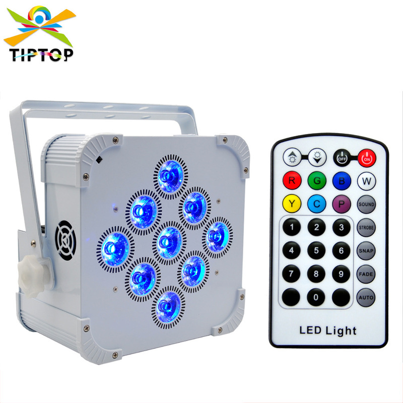 TIPTOP9 18W Widescreen Battery Wireless Para Light White Case High Brightness LED Bead IR Infrared