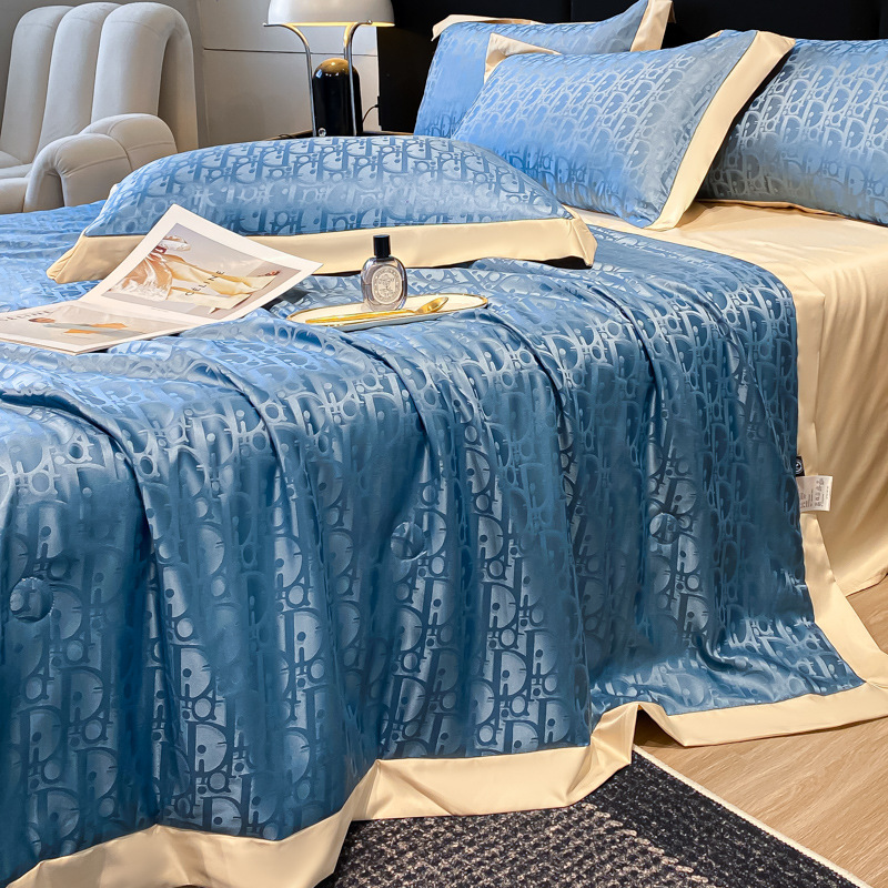 Verano A clase Jacquard hielo edredón de verano madre-infanto edredón de verano de cuatro piezas edredón de aire acondicionado edredón de verano