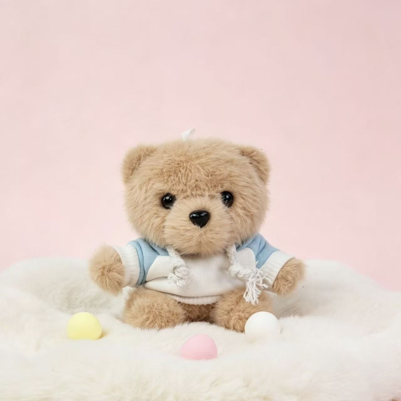 Vestido osos llaveros muñecas de peluche camisetas pantalones mochila colgante pequeño regalo colgante muñeca de peluche